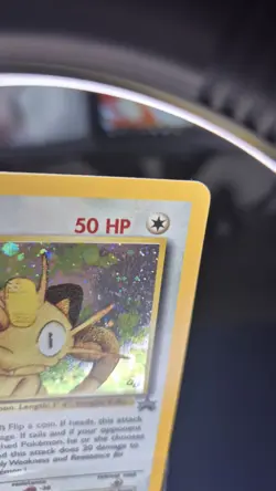 Meowth 10 Gameboy Promo WOTC Black Star Promo - Holo Pokemon Card With Swirl - Image 4