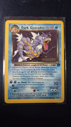 Pokemon Card - Prerelease Dark Gyarados 8/82 Team Rocket Promo Holo- LP - Image 1