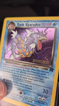 Pokemon Card - Prerelease Dark Gyarados 8/82 Team Rocket Promo Holo- LP - Image 4