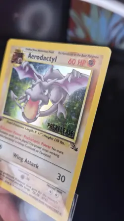 Aerodactlyl 1/62 Prerelease Fossil Set Holo WOTC Pokemon Card - Image 3
