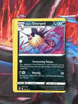 X2 MISCUT Pokemon Cards 090/189 & 148/189 Astral Radiance (Overqwil & Jubilife) - Image 2
