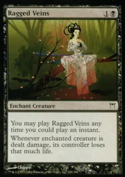 Ragged Veins -Foil Light Play MTG Champions of Kamigawa - Image 1
