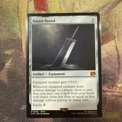 MTG Final Fantasy Buster Sword Regular Card - Mythic Rare - Pack Fresh - Image 1