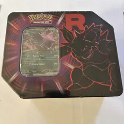 Team Rocket’s Tainted Horn Destined Rivals Tin Pokemon Trading Card Game. - Image 1