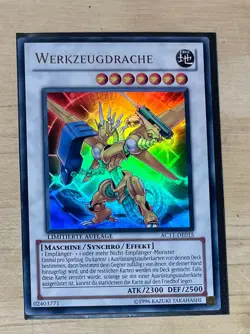 AC11-DE015 Power Tool Dragon Ultra Rare GERMAN 1st Edition NM Yugioh Card - Image 1