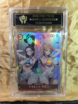 NICO ROBIN x NAMI Waifu Goddess Manga Card CUSTOM MADE Black Label - Image 1