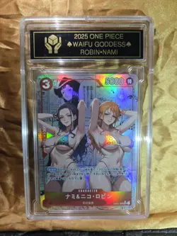 NICO ROBIN x NAMI Waifu Goddess Manga Card CUSTOM MADE Black Label - Image 3