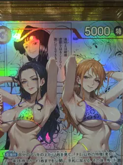 NICO ROBIN x NAMI Waifu Goddess Manga Card CUSTOM MADE Black Label - Image 5