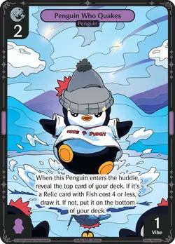 Vibes TCG Penguin Who Quakes - Legend of the Lils Card # 099 - Image 1