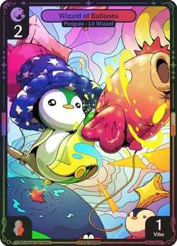 Vibes TCG FOIL Wizard of Balloons - Legend of the Lils Card # 125 - Image 1