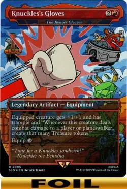 1x - Knuckles's Gloves [The Reaver Cleaver] - FOIL #2095 - Secret Lair MTG - Image 1