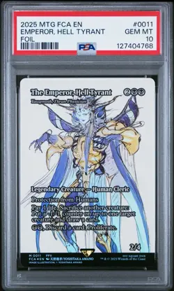 2025 MTG The Emperor, Hell Tyrant Yawgmoth, Thran Physician FOIL #11 PSA 10 - Image 1