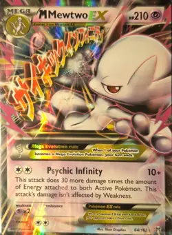 M Mega Mewtwo EX 64/162 Pokemon XY Breakthrough NM - Image 1
