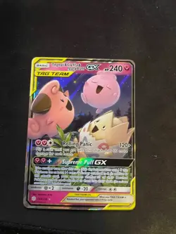 Togepi & Cleffa & Igglybuff GX #143 Pokemon Cosmic Eclipse Holo - Image 1