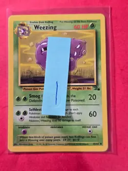 1999 Pokemon Fossil Unlimited #45 Weezing, UC, NF/H, cd1 - Image 3