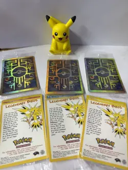 Ancient Mew Sealed Promo Pokemon x 3 Movie 2000 Pokemon Card plus birds - Image 1
