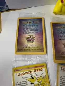 Ancient Mew Sealed Promo Pokemon x 3 Movie 2000 Pokemon Card plus birds - Image 5