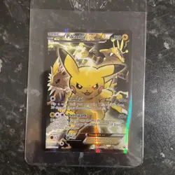 POKEMON TCG PIKACHU EX XY124 FULL ART 2016 HOLO BLACK STAR PROMO CARD NM/LP - Image 2