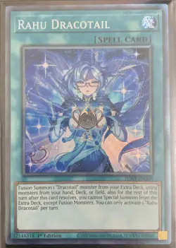 Yugioh JUSH-EN009 - Rahu Dracotail - Collectors Rare Near Mint - Image 1