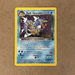 Gyarados # 82 Holo Team Rocket Vintage Prerelease Promo Pokemon Card WOTC G21 - Image 1