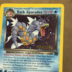 Gyarados # 82 Holo Team Rocket Vintage Prerelease Promo Pokemon Card WOTC G21 - Image 2