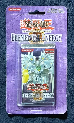 Yu-Gi-Oh! Elemental Energy Pack Factory Sealed On Card (1996) Trading Card Game - Image 1