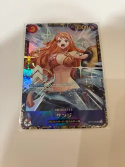 ?US Duty Free?One Piece Card Game Sanji OP10-005 Flagship Nami Promo Card - Image 1