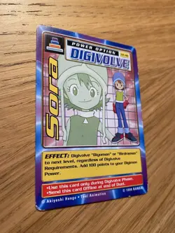DIGIMON CP-40 Sora Swedish Promo Card TCG Rare Bandai HP - Image 2
