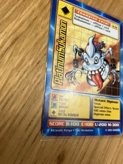 DIGIMON ST-92 PlatinumSukamon Swedish Promo Card TCG Rare Bandai Played - Image 2