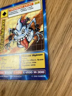 DIGIMON ST-92 PlatinumSukamon Swedish Promo Card TCG Rare Bandai Played - Image 3