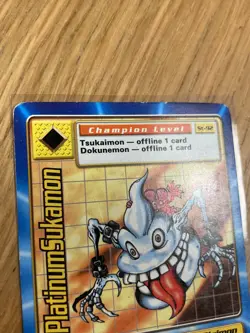 DIGIMON ST-92 PlatinumSukamon Swedish Promo Card TCG Rare Bandai Played - Image 4