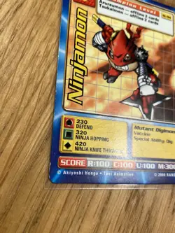 DIGIMON ST-94 Ninjamon Swedish Promo Card TCG Rare Bandai Played - Image 2