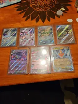 Pokemon Phantasmal Flames 7 Card Lot Including Full Arts Wigglytuff, Cooper, Exs - Image 1