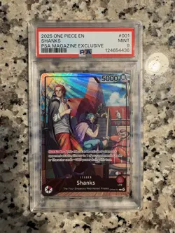 Shanks (2025 PSA Magazine Promo) OP09-001 One Piece Promotion Cards Foil PSA 9 - Image 1
