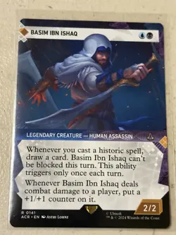 mtg borderless showcase Basim IBN Ishaq, Assassin's Creed, unplayed - Image 1