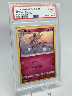 Shiny - Kirlia Pokemon Sun & Moon Hidden Fates Vault PSA 9 GEM MT HOLO - Image 1