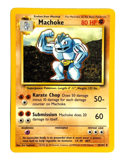 Pokemon TCG Machoke 34/102 Base Set Unlimited Vintage - Image 1