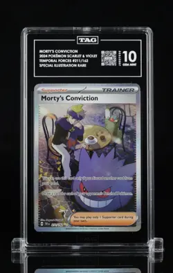 Pokemon SIR Morty's Conviction 211/162 Temporal Forces TAG 10 Gem Mint - Image 1