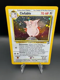 Clefable Holo Rare 5/130 Pokemon Base Set 2 Unlimited Vintage 2000 - Image 1