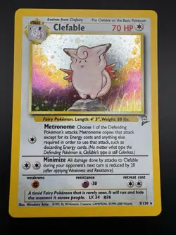 Clefable Holo Rare 5/130 Pokemon Base Set 2 Unlimited Vintage 2000 - Image 3