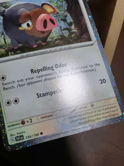 LP Pokemon Scarlet & Violet 154/198 Lechonk Cosmos Holo Exclusive - Image 2