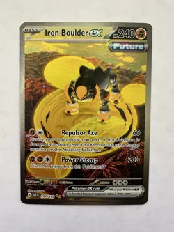 Iron Boulder EX 207/162 Temporal Forces Special Illustration Rare Pokemon TCG - Image 1
