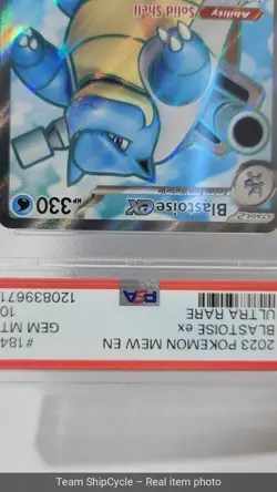 2023 POKEMON MEW EN151 ULTRA RARE 184 BLASTOISE EX PSA 10 G2U - Image 5