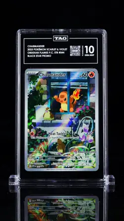 Charmander 2023 Pokemon Black Star Promo Pokemon Center TAG 10 #044 - Image 1