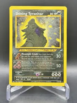 Shining Tyranitar 113/105 Neo Destiny Secret Rare Holo Vintage WOTC Pokemon TCG - Image 1