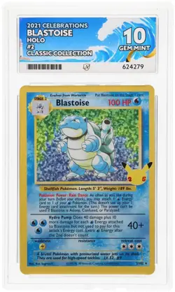 Pokemon TCG Blastoise 2/102 Ace 10 Celebrations Classic Collection - Image 1