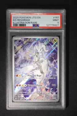 N'S RESHIRAM #167 2025 POKEMON JTG EN-JOURNEY TOGETHER ILLUSTRATION RARE - PSA 9 - Image 1
