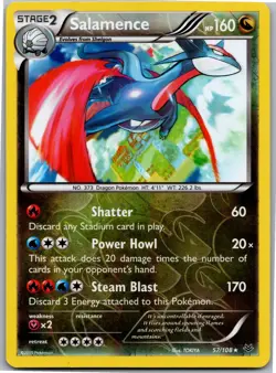 Salamence - XY - Roaring Skies 57/108 - Holo Rare - NM Pokemon TCG - Image 1