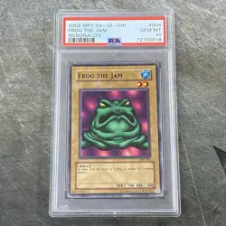 Vintage 2002 MP1-004 Yugioh Frog the Jam McDonald's #004 PSA Gem Mint 10 LOW POP - Image 1