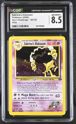 CGC 8.5 Sabrina's Alakazam 2000 Gym Challenge 16/132 Holo Pokemon Card - Image 1